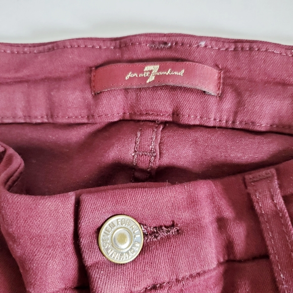7 FOR ALL MANKIND Skinny Ankle Jeans Mulberry 26 - Picture 6 of 9
